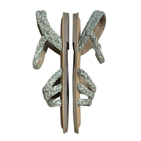 Dolce Vita Gray / Tan Braided Ankle Strap Sandals Women Size 9 - Picture 2 of 6